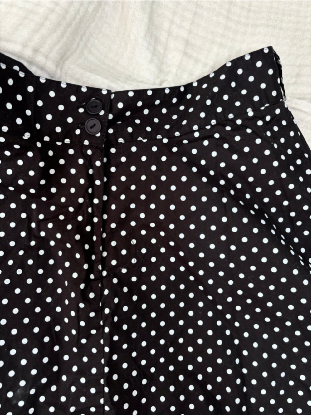 Women's Janette Polka Dot Skater Skirt Size M Black White Tulle A line - Picture 8 of 8